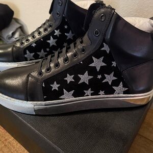 Garnier Silver High-Top Sneakers